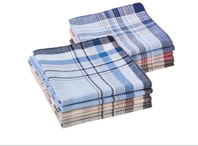 EXCITAT Zakdoeken heren - Zakdoeken katoen - Herbruikbare zakdoeken voor volwassenen - In 3 kleuren - 40 x 40 cm - Set van 12