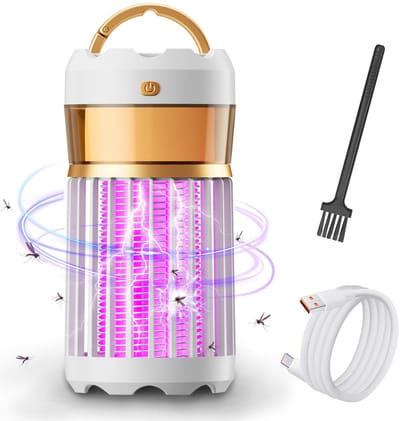Insectenvernieter - Elektrische Muggenlamp met LED - 1 Stuk - USB Oplaadbaar en Draagbaar - Voor Camping en Binnengebruik - Wit