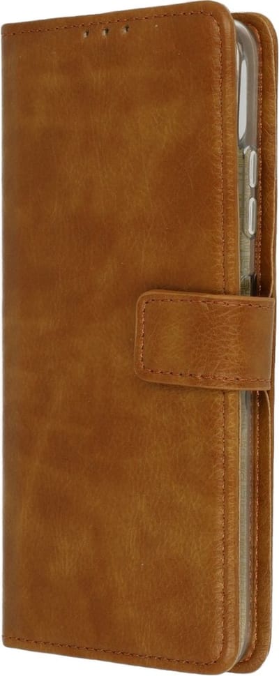 LuxeBass Hoesje geschikt voor Oppo A96 - Boekhoesje - Bruin - Portemonneehoesje gsm hoesje - telefoonhoes - telefoonhoesjes