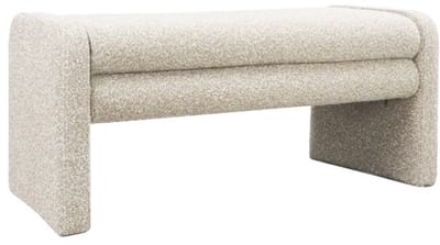 Bronx71® Eetkamerbank Neil bouclé taupe 100 cm - eettafelbank - eetbank