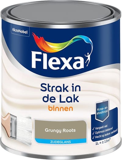 Flexa - Strak In De Lak Binnenlak Zijdeglans - Grungy Roots - Mengverf - 1 L