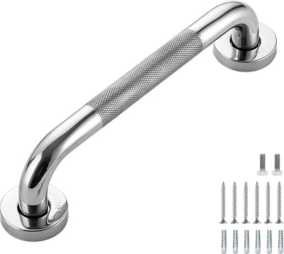 Douchesteun - Veiligheidshandgreep 30 Cm - Antislip Roestvrij Staal - Geborsteld Nikkel Afwerking - 25 Mm Diameter - 1 Stuk Set - Voor Badkamer En Douche