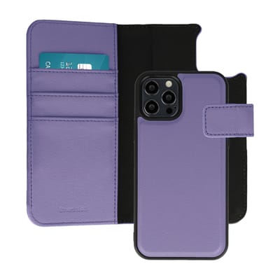 imoshion Hoesje - Geschikt voor Apple iPhone 12 Pro / 12 - Uitneembare 2-in-1 Luxe Bookcase - Paars