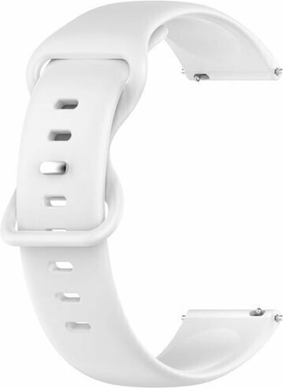 By Qubix - 20mm - Solid color sportband - Wit - Geschikt voor Huawei watch GT 2 (42mm) - Huawei watch GT 3 (42mm) - Huawei watch GT 3 Pro (43mm)