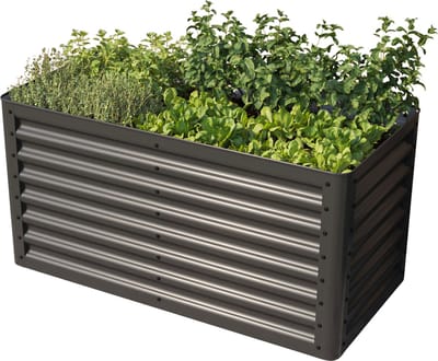 PRIMEYARD Moestuinbak LUCA antraciet stalen constructie 120x60x60 cm