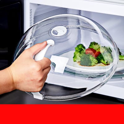 Dailygoods- Magnetron Deksel Hittebestendig - Spatscherm - Kunststof - Ventilatiegaten - Lichtgewicht - Doorzichtig - Magnetrondeksel