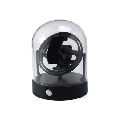 Horlogeopwinder 360 graden, met echte glazen koepel en metalen voet
