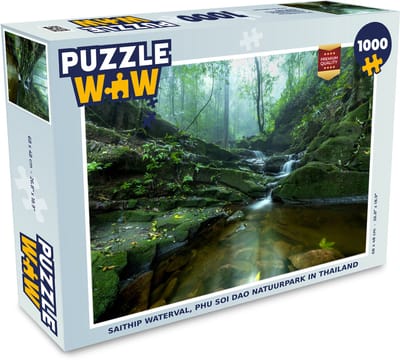 Puzzel Saithip Waterval, Phu Soi Dao natuurpark in Thailand - Legpuzzel - Puzzel 1000 stukjes volwassenen