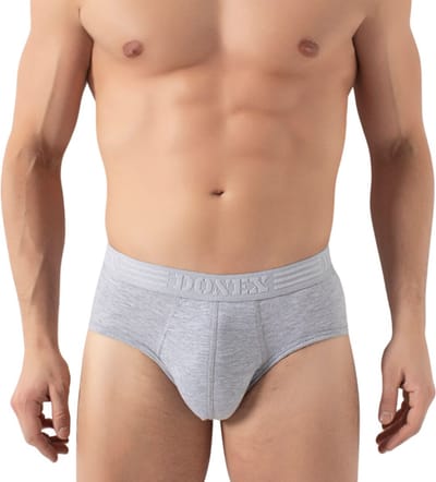 DONEX® Heren Slips – 3 Stuks – Grijs – Katoen – Basic Comfort – Maat XXL