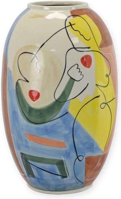 Porseleinen vaas - Vaas - handbeschilderd - 38,2 cm hoog