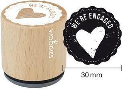 Houten Handstempel Woodies | We're Engaged - Stempels - Stempels volwassenen - Snelle Levering