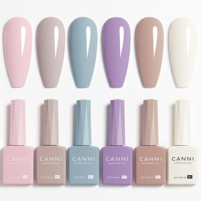 Canni - Gellak - 6 stuks - HEMA-vrij - TPO-vrij - Gellak nagellak - Gel lak - Gellac - Pink Gellac - Gellak set kleuren - Gellak starterspakket - Gellak rood - Gellak roze