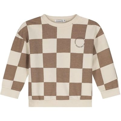 Prénatal baby sweater Light Mud Brown 56 heren