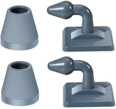 Deurstoppers - Deurstop Bumper - Muren Beschermen - Zelfklevende Installatie - 2 stuks - Grijs