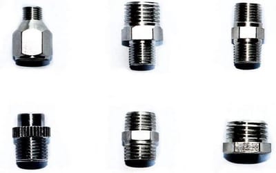 Adapter Set - Verbindingsstukken - Airbrush Gebruik - Metaal Constructie - 6 Delig - Zilver