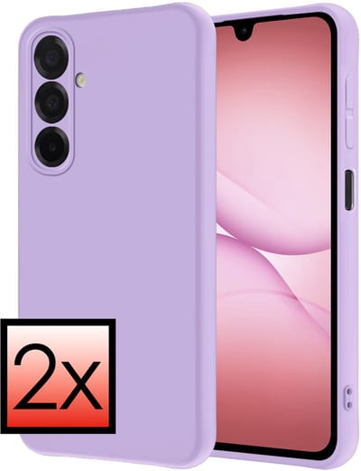 Hoesje - 2 Stuks - Geschikt voor Samsung Galaxy A17 - Sterk & Shockproof - Case Siliconen - Back Cover - Telefoon Hoes - Lila