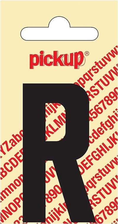 Pickup plakletter Nobel 60 mm zwart R - 31002060R