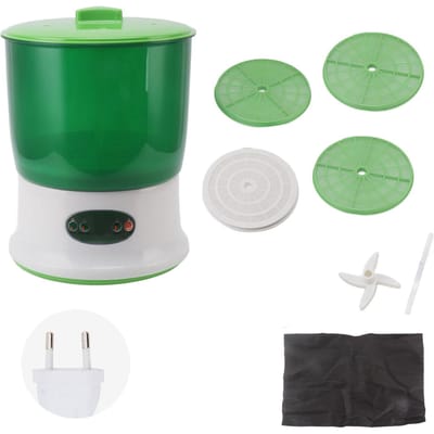 Taugémachine 3 Laags Automatische Controle Taugé Kweek Germinatie Kit voor Thuiskeuken EU green
