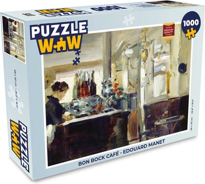 Puzzel Bon Bock Café - Edouard Manet - Legpuzzel - Puzzel 1000 stukjes volwassenen