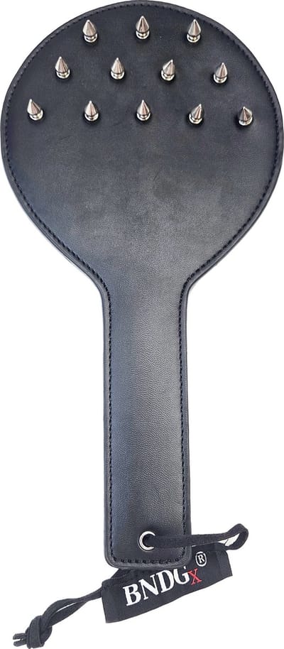BNDGx® - Zweep spanking - Groot rond - Nep leer - Extreme BDSM - Ijzeren noppen - Sex toys - Seks speeltje