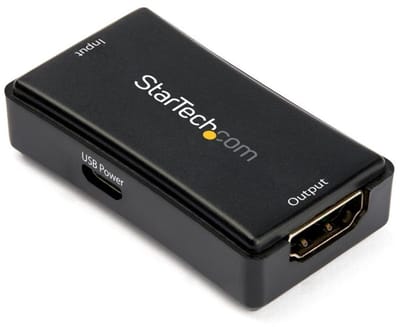 StarTech.com 45' HDMI Signal Booster - 4K 60Hz - USB Power - HDMI Repeater - video/audio extender - HDMI