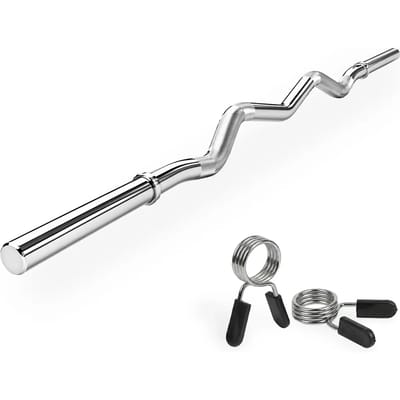 VirtuFit Curlstang - EZ Halterstang - 120 cm veerclip - 30 mm