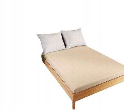 DREAMY PREMIUM Jersey hoeslaken met elastiek, 90x200 cm, Beige