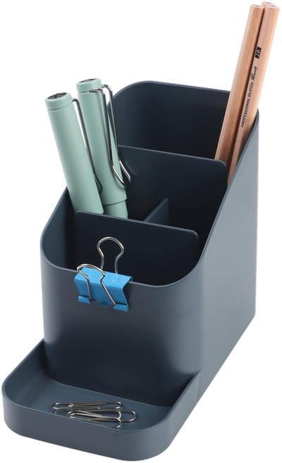 Dailygoods- Bureauhouder Koreaanse kantoororganizer - Bureau organizer met lades - Bureau organizer vakken - Bureau organizer hout - Bureau organizer zwart - Efficiënte organisatie met vier compartimenten