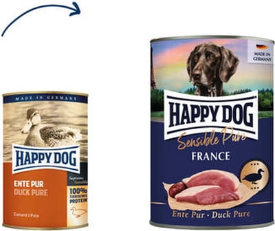 Happy Dog Sensible Pure France - Eend - 6 x 800 g