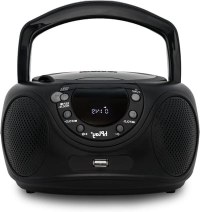 Draagbare CD Speler - Boombox Radio - Muziek Luisteren - Bluetooth en FM Radio - Compact Design - Zwart