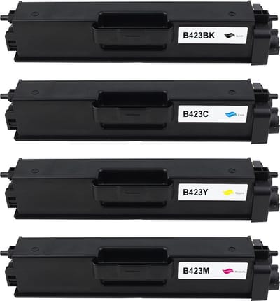Brother TN-423BK - Toner Cyaan|Geel|Magenta|Zwart - 18.500 pagina's - Huismerk Compatible - Geschikt voor Brother DCP-L8410CDW Brother HL-L8260CDW Brother HL-L8360CDW Brother MFC-L8690CDW Brother MFC-L8900CDW