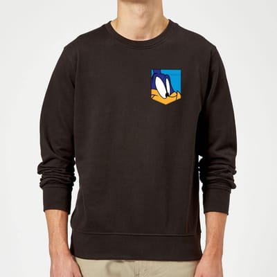 Looney Tunes Roadrunner Faux Pocket Trui - Zwart - S