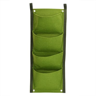 4 Zakken Verticale Groening Hangende Muur Buiten Tuin Kweek Plantenzakken Pot green