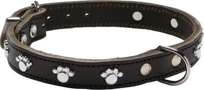Adori Halsband Soft Met Voetjes Donkerbruin - Hondenhalsband - 40x1.6 cm