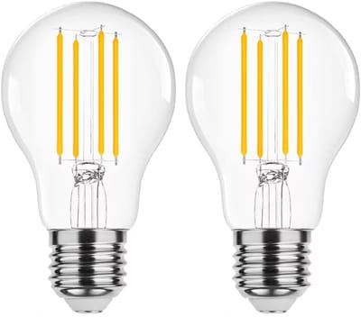 Modee E27 LED Lamp Dimbaar 8W - 1055lm - 2700K - Warm Wit - LED Filament Globe A60 - Vervangt 75W Halogeen Gloeilamp - 2 stuks