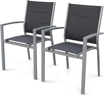 sweeek - Set aluminium tuin armstoelen - chicago