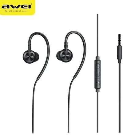 AWEI L3 Serie - Stereokoptelefoon - 3,5mm Jack - Zwart - Ergonomisch