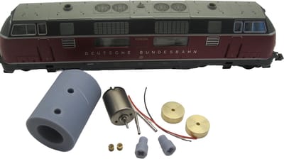 micromotor HR003C motor ombouwset voor Roco BR 103, BR 215, BR 220, BR 601, u.a.