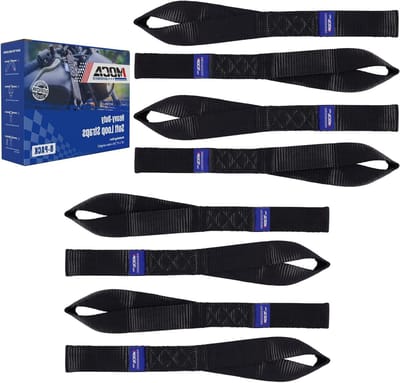 Spanbanden Set - Vastzetbanden Lussen - Lading Zekeren - Zachte Lus Constructie - 4.1 x 43 cm - Zwart
