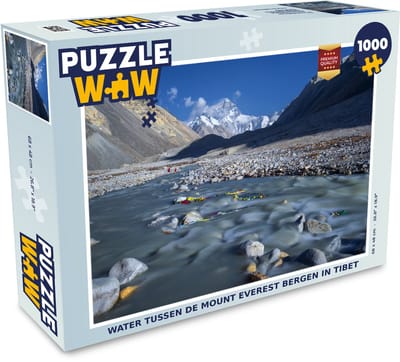 Puzzel Water tussen de Mount Everest bergen in Tibet - Legpuzzel - Puzzel 1000 stukjes volwassenen