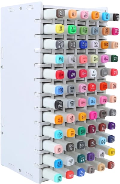 Dailygoods - Penhouder met 72 Compartimenten, Markeropslag, 1,6 Cm Pengat Organizer, Markeropslag Duurzaam Pvc Materiaal, Geschikt Voor Thuis, Kantoor En Schoolgebruik