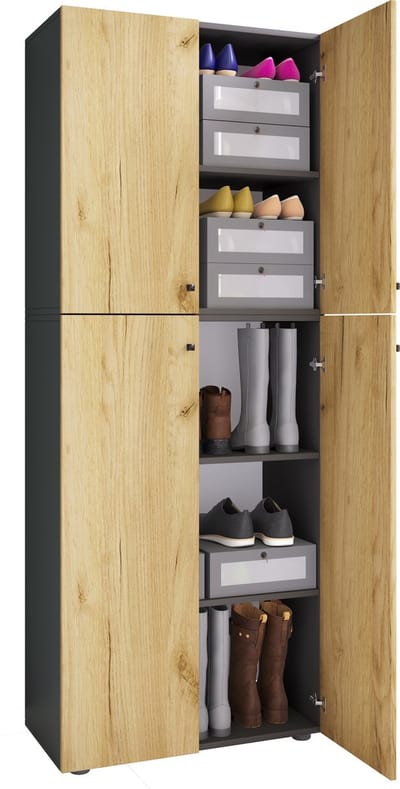 Houten kledingkast Jeugdkast Kinderkledingkast Kledingkast Lona Draaideuren