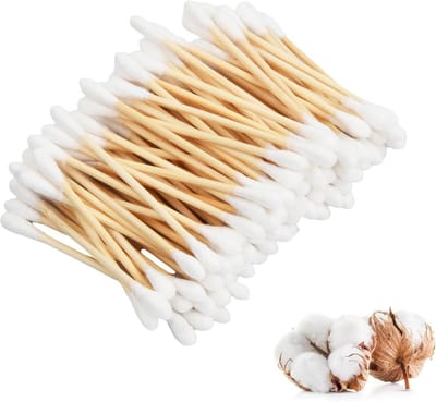 Dailygoods- Wattenstaafjes 400 Stuks - Bamboe/Oorstokjes - Biologisch Afbreekbaar - Plasticvrij - Zacht Katoen - Duurzaam Bamboehout