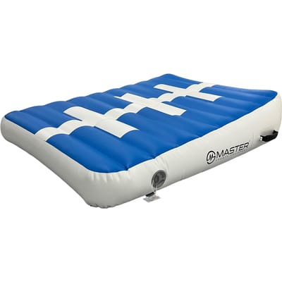 Tapis de gymnastique incliné gonflable Master 120 x 90 x 10-30 cm - Bleu et blanc
