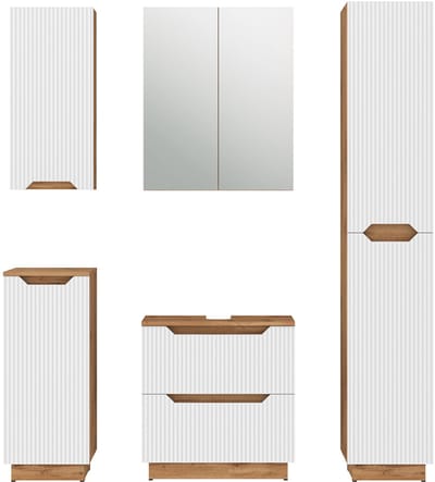 Vicco Badkamermeubelset Lotta, Wit, 5-delig