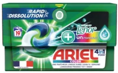 Ariel 4in1 Wasmiddel Pods Color Lenor Unstoppables - 19 stuks