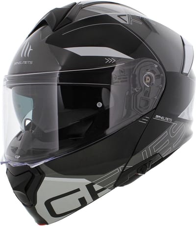 MT Genesis SV systeemhelm Atempo glans zwart grijs S