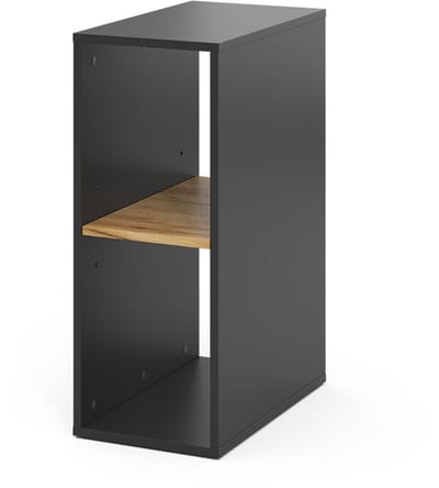 Vicco Tomy PC-kast – 28.5 x 50 cm 2 compartimenten Antraciet/gouden eik