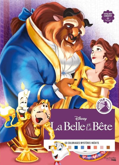 50 Coloriages Mystères inédits - Disney La Belle et la Bête - Kleuren op Nummer Kleurboek voor volwassenen en kinderen