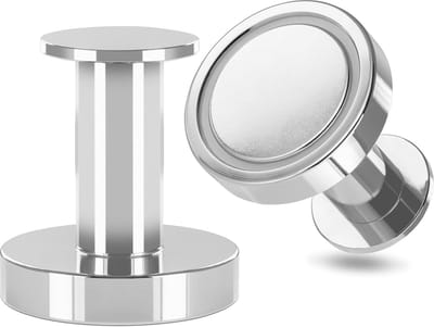 Ronde Magneethaak Extra Sterk, 2 Stuks Zilveren Neodymium Magneethaken, Voor Kledinghaken, Handdoeken, enz.